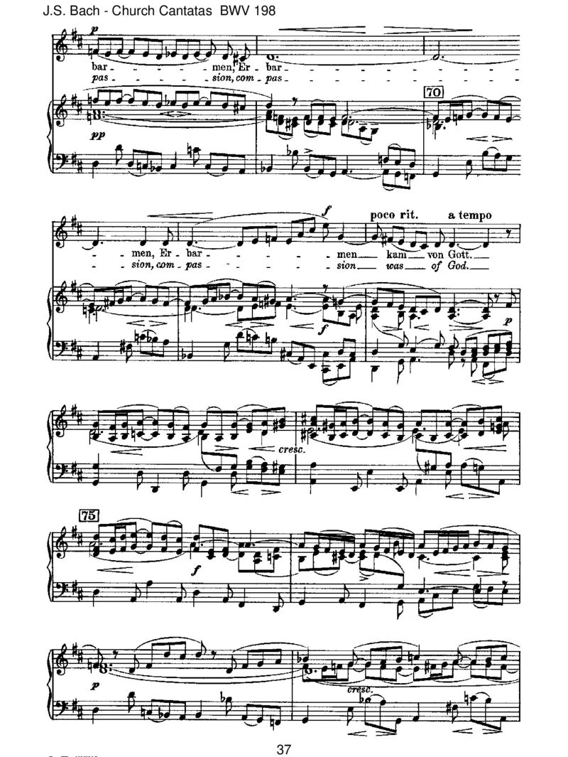 BWV198Lass,F&uuml;rstin,lassnoch[TrauerOde]_一万首著名钢琴曲谱哈农贝多芬合集视频教学电子版高清无水印可打印_1古典钢琴知名音乐家谱_巴赫钢琴谱全集_J.S巴赫作品全集