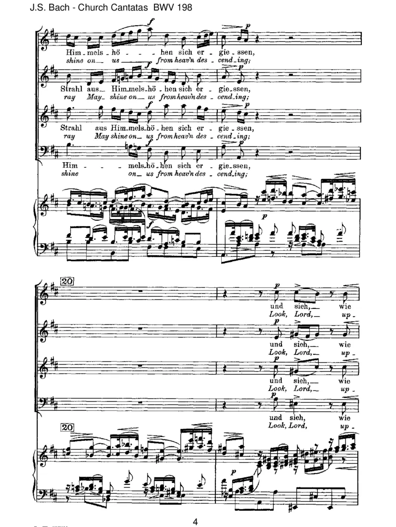 BWV198Lass,F&uuml;rstin,lassnoch[TrauerOde]_一万首著名钢琴曲谱哈农贝多芬合集视频教学电子版高清无水印可打印_1古典钢琴知名音乐家谱_巴赫钢琴谱全集_J.S巴赫作品全集