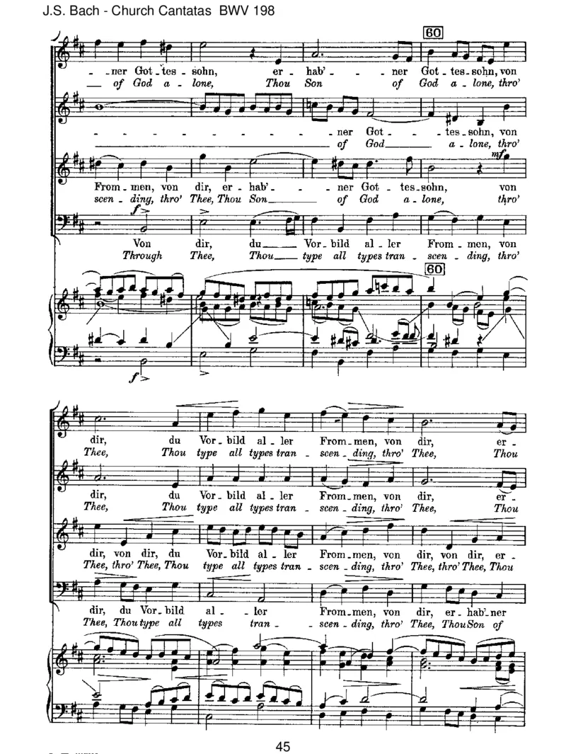 BWV198Lass,F&uuml;rstin,lassnoch[TrauerOde]_一万首著名钢琴曲谱哈农贝多芬合集视频教学电子版高清无水印可打印_1古典钢琴知名音乐家谱_巴赫钢琴谱全集_J.S巴赫作品全集