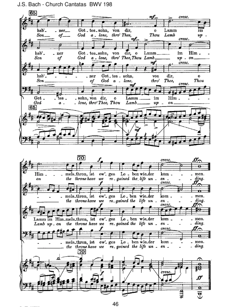 BWV198Lass,F&uuml;rstin,lassnoch[TrauerOde]_一万首著名钢琴曲谱哈农贝多芬合集视频教学电子版高清无水印可打印_1古典钢琴知名音乐家谱_巴赫钢琴谱全集_J.S巴赫作品全集