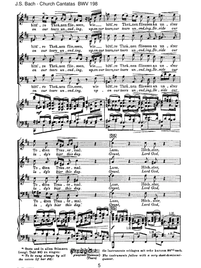 BWV198Lass,F&uuml;rstin,lassnoch[TrauerOde]_一万首著名钢琴曲谱哈农贝多芬合集视频教学电子版高清无水印可打印_1古典钢琴知名音乐家谱_巴赫钢琴谱全集_J.S巴赫作品全集