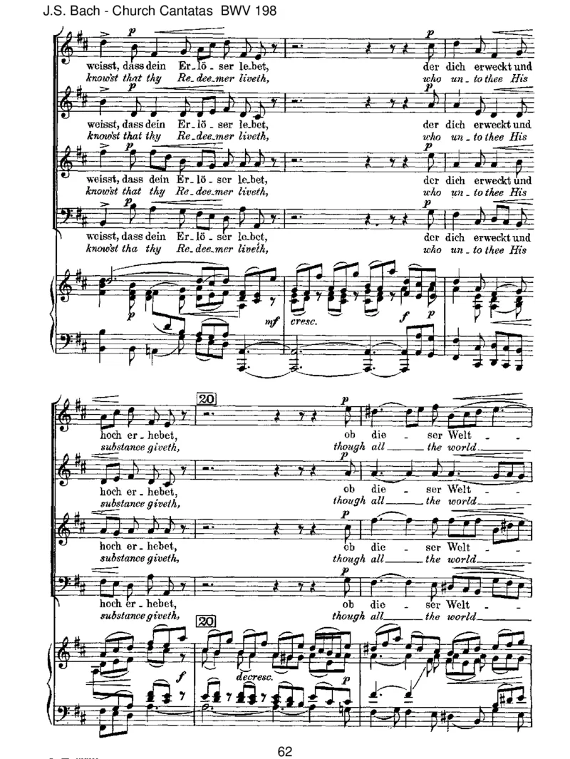 BWV198Lass,F&uuml;rstin,lassnoch[TrauerOde]_一万首著名钢琴曲谱哈农贝多芬合集视频教学电子版高清无水印可打印_1古典钢琴知名音乐家谱_巴赫钢琴谱全集_J.S巴赫作品全集