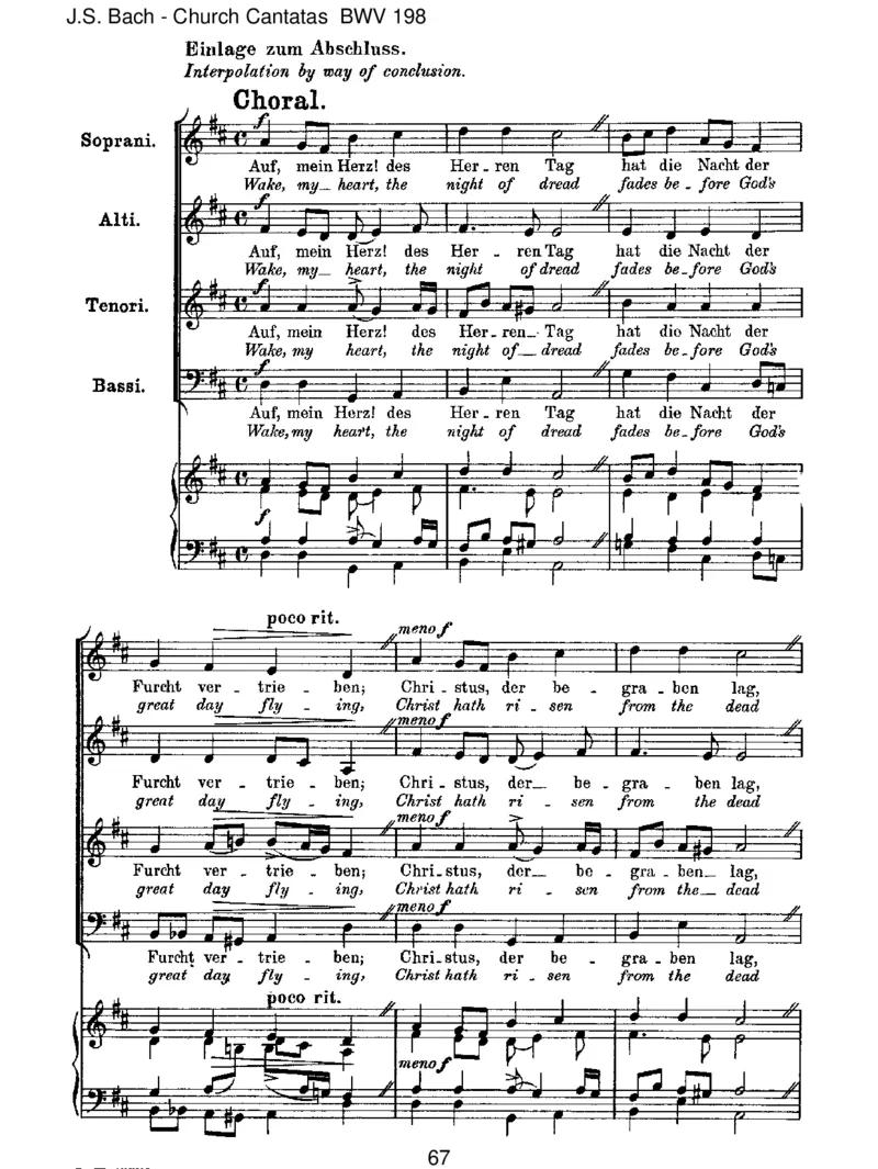 BWV198Lass,F&uuml;rstin,lassnoch[TrauerOde]_一万首著名钢琴曲谱哈农贝多芬合集视频教学电子版高清无水印可打印_1古典钢琴知名音乐家谱_巴赫钢琴谱全集_J.S巴赫作品全集