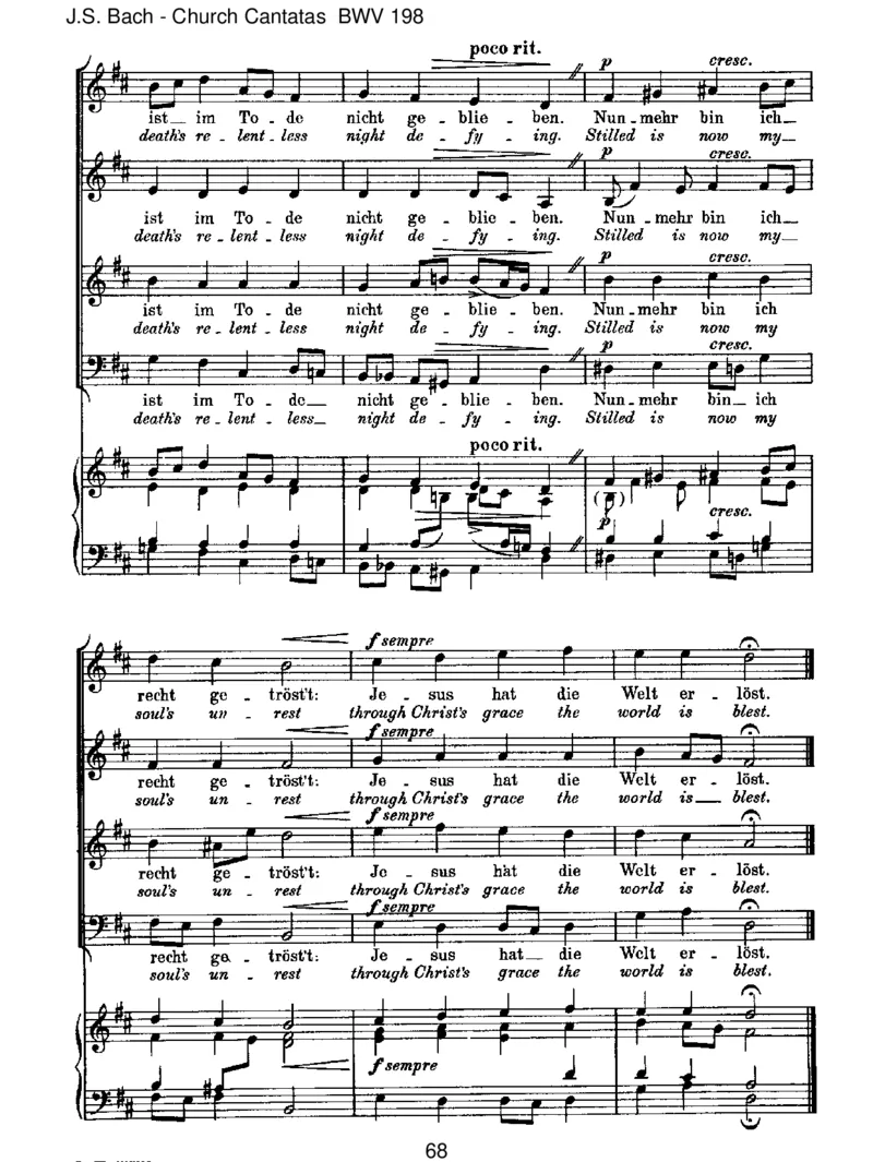 BWV198Lass,F&uuml;rstin,lassnoch[TrauerOde]_一万首著名钢琴曲谱哈农贝多芬合集视频教学电子版高清无水印可打印_1古典钢琴知名音乐家谱_巴赫钢琴谱全集_J.S巴赫作品全集