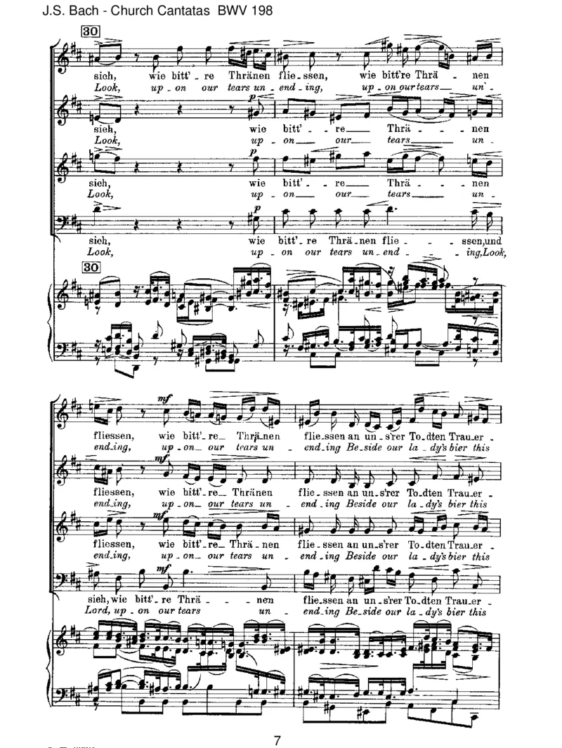 BWV198Lass,F&uuml;rstin,lassnoch[TrauerOde]_一万首著名钢琴曲谱哈农贝多芬合集视频教学电子版高清无水印可打印_1古典钢琴知名音乐家谱_巴赫钢琴谱全集_J.S巴赫作品全集