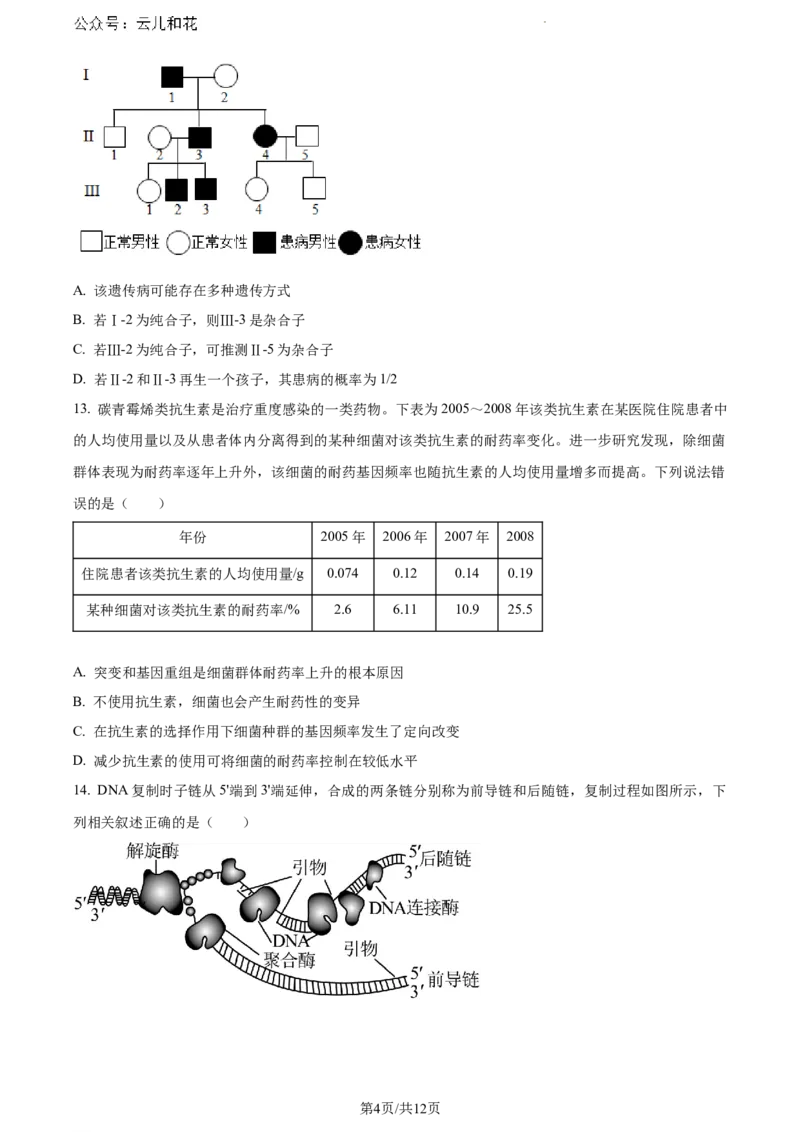 河南省信阳市2023-2024学年高一下学期期末考试生物试题_2024-2025高一（7-7月题库）_2024年8月试卷_0815河南省信阳市2023-2024学年高一下学期期末教学质量检测