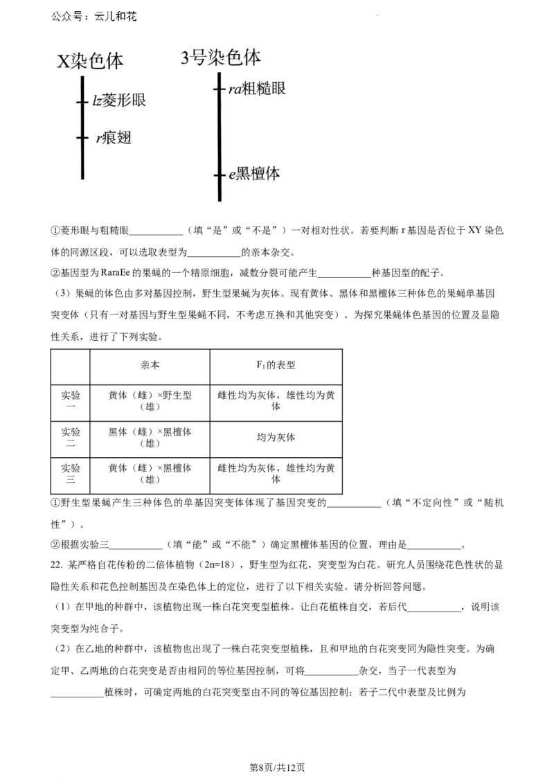 河南省信阳市2023-2024学年高一下学期期末考试生物试题_2024-2025高一（7-7月题库）_2024年8月试卷_0815河南省信阳市2023-2024学年高一下学期期末教学质量检测