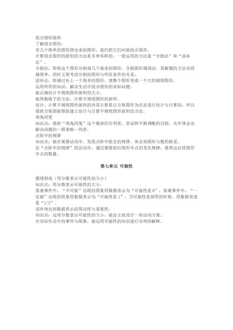 5北师大版五年级数学上册知识点汇总_小学1-6年级全部试卷_数学_五年级_3-10-3、小学五年级数学上册_3-10-3-1、复习、知识点、归纳汇总_北师大版