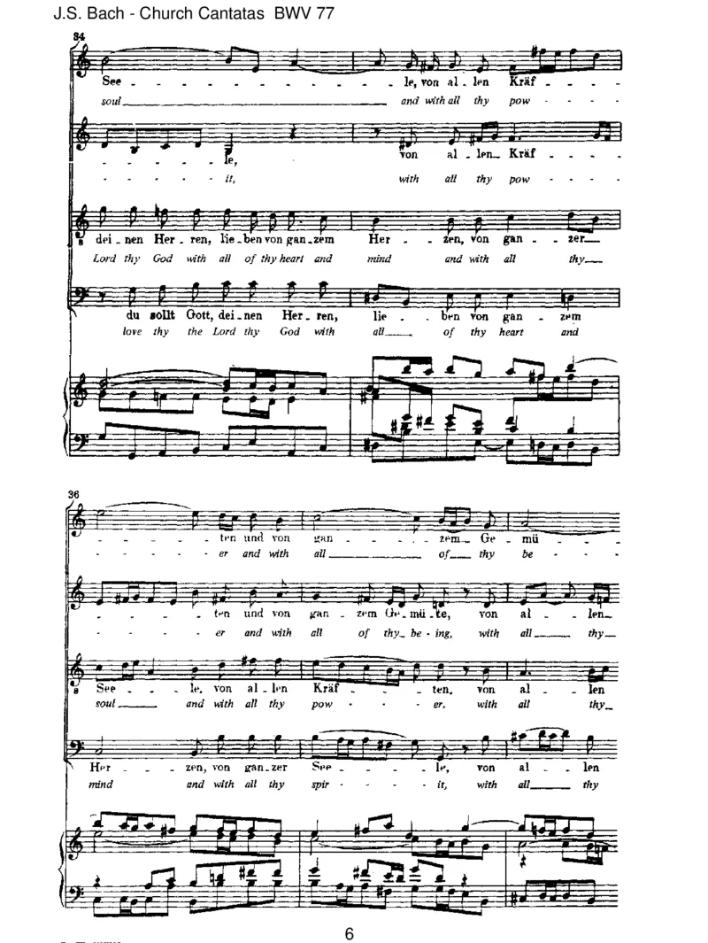 BWV77DusolltGott,deinenHerren,lieben_一万首著名钢琴曲谱哈农贝多芬合集视频教学电子版高清无水印可打印_1古典钢琴知名音乐家谱_巴赫钢琴谱全集_J.S巴赫作品全集