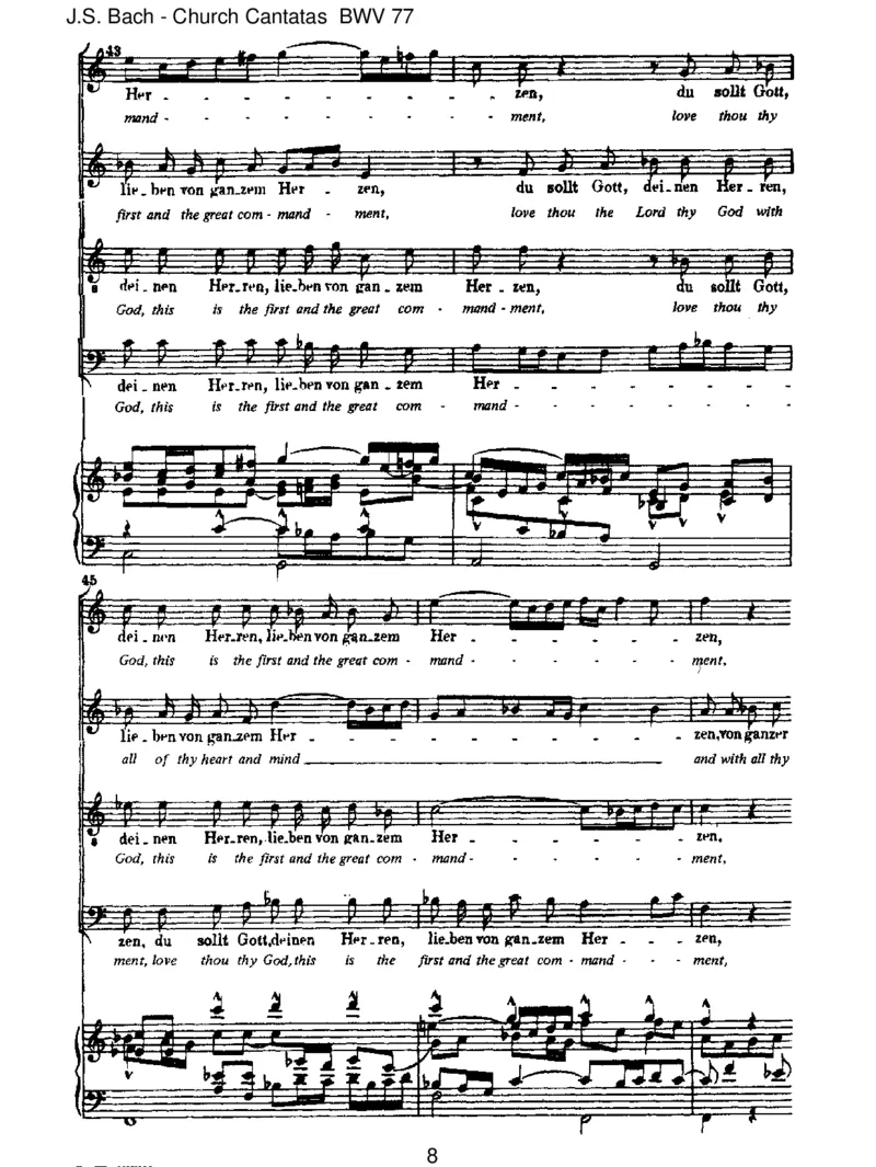 BWV77DusolltGott,deinenHerren,lieben_一万首著名钢琴曲谱哈农贝多芬合集视频教学电子版高清无水印可打印_1古典钢琴知名音乐家谱_巴赫钢琴谱全集_J.S巴赫作品全集