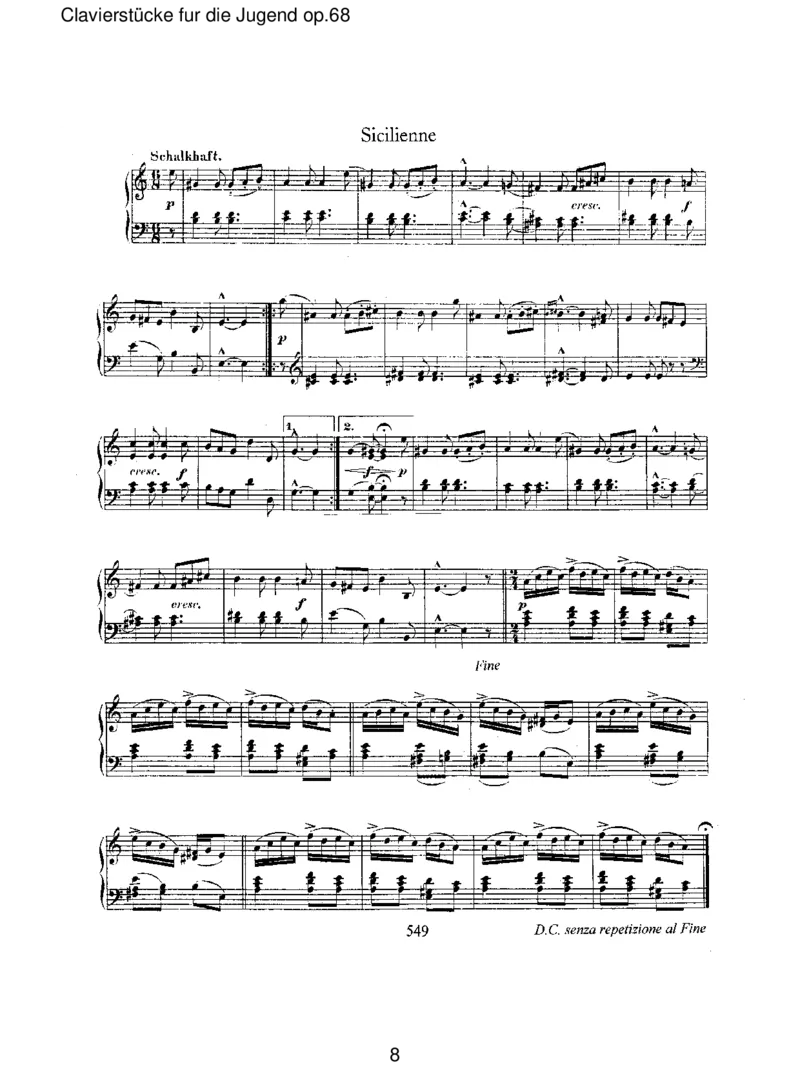 Clavierst&uuml;ckefurdieJugendop.68_一万首著名钢琴曲谱哈农贝多芬合集视频教学电子版高清无水印可打印_1古典钢琴知名音乐家谱_舒曼钢琴谱全集_RobertSchumann罗伯特&middot;舒曼(1810-1856)