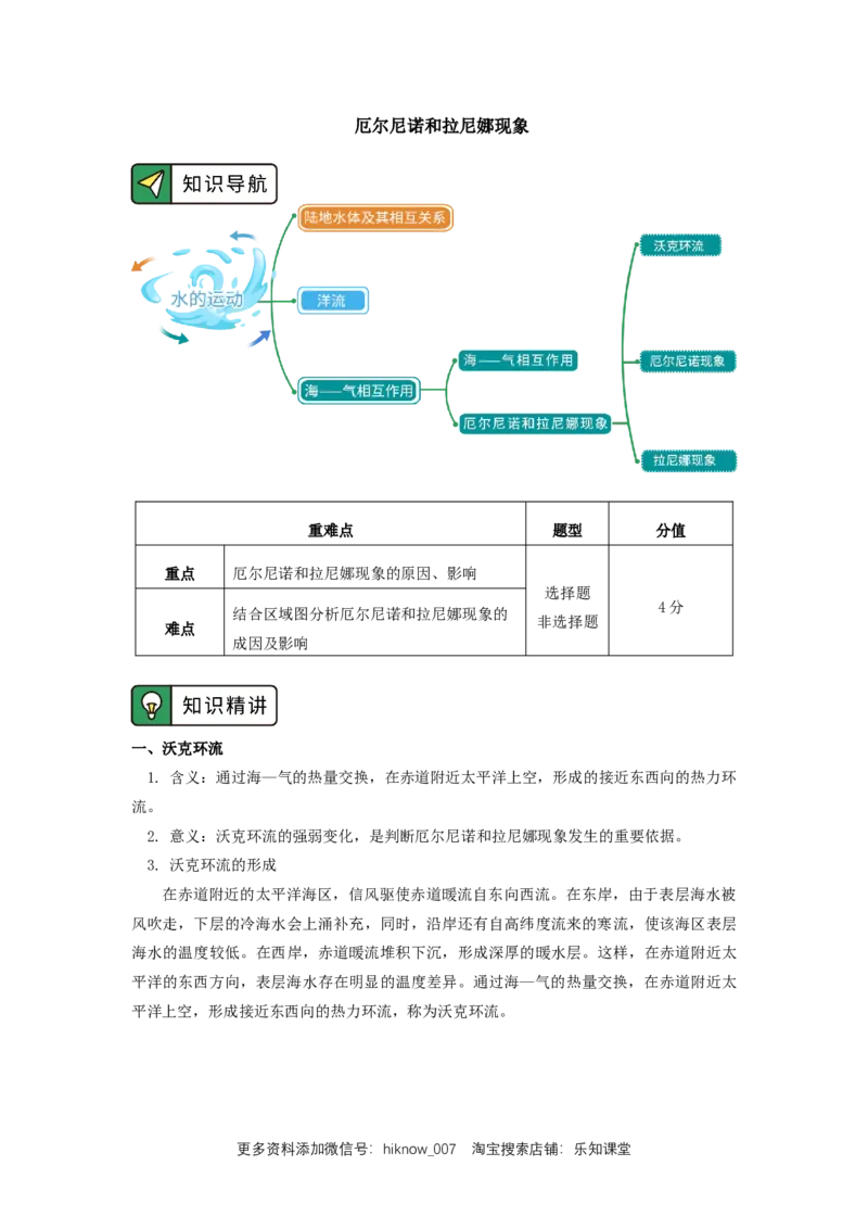 选择性必修1第四章水的运动第三节_E015高中全科试卷_地理试题_选修1_2.同步练习_同步练习-第3套