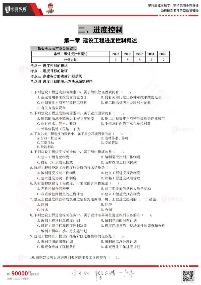 5月16日《监理目标控制》冲刺课-题目版_监理工程师_2025监理工程师_2025年监理工程师SVIP_2025年监理土建控制SVIP_02-基础精讲✿高端面授✿深度强化