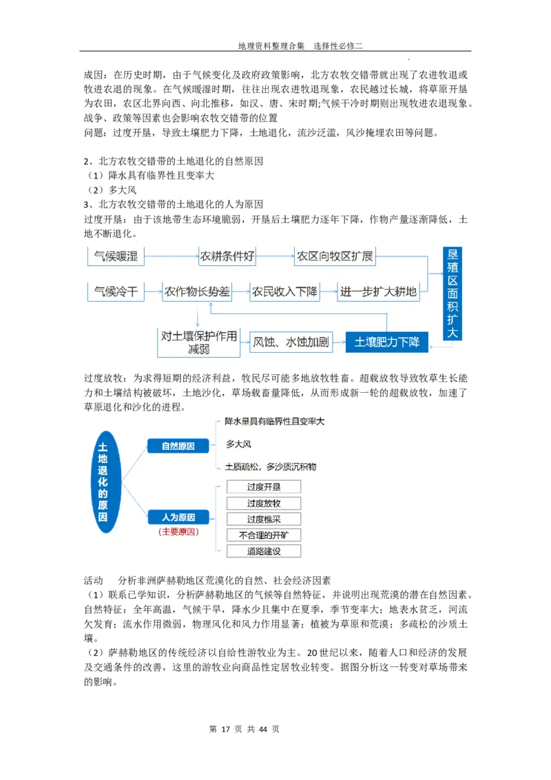 选择性必修二复习资料高中地理人教版（2019）选择性必修2_E015高中全科试卷_地理试题_选修2_5.知识汇总