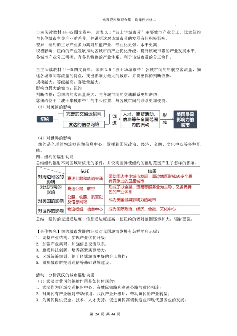 选择性必修二复习资料高中地理人教版（2019）选择性必修2_E015高中全科试卷_地理试题_选修2_5.知识汇总