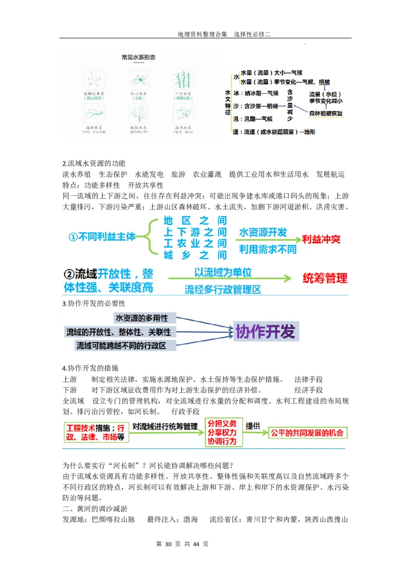 选择性必修二复习资料高中地理人教版（2019）选择性必修2_E015高中全科试卷_地理试题_选修2_5.知识汇总