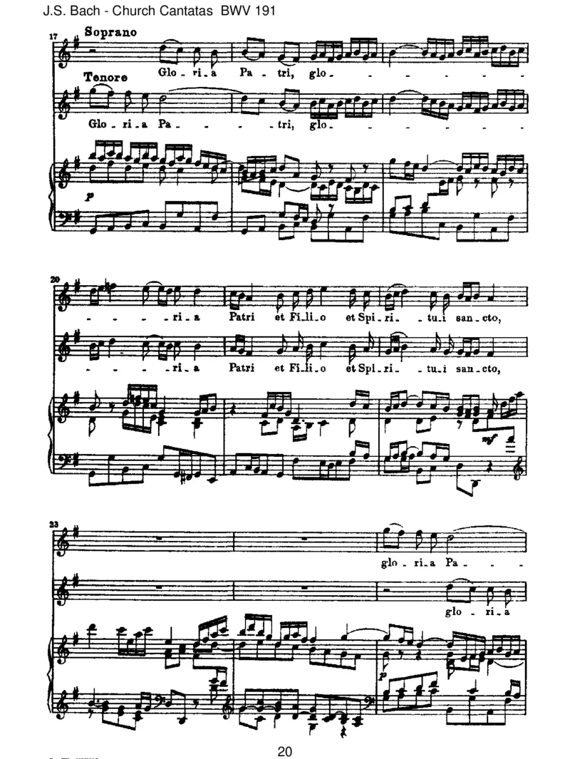 BWV191GloriainexcelsisDeo_一万首著名钢琴曲谱哈农贝多芬合集视频教学电子版高清无水印可打印_1古典钢琴知名音乐家谱_巴赫钢琴谱全集_J.S巴赫作品全集_JohannSebastianBach(1685-1750)巴赫