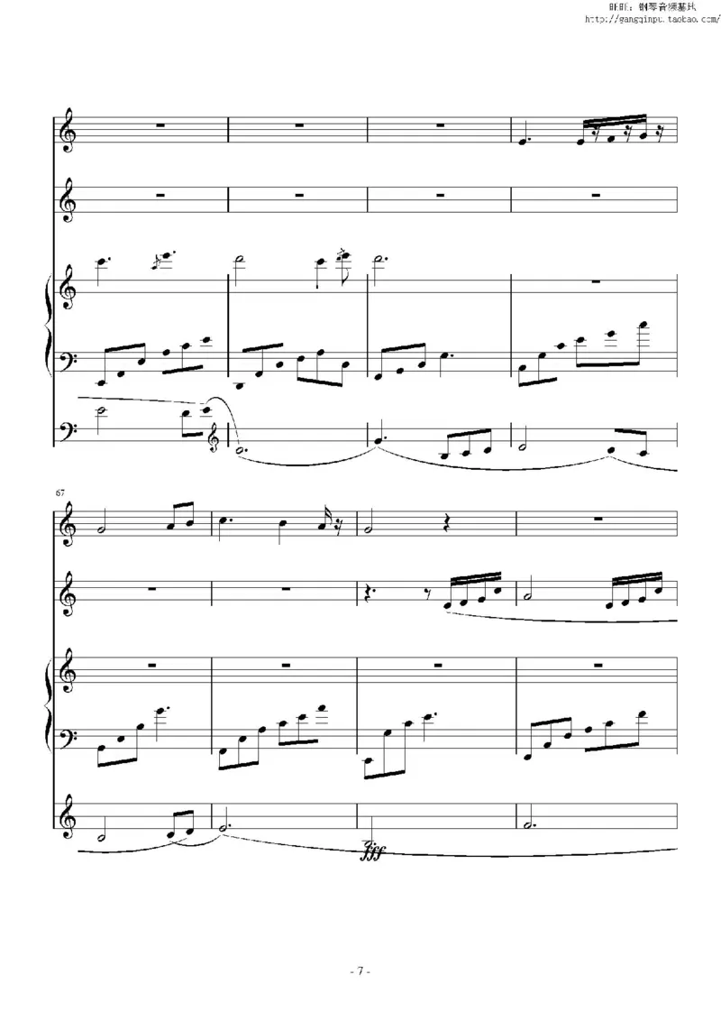 39、班得瑞钢琴谱1（45页，共10首）_一万首著名钢琴曲谱哈农贝多芬合集视频教学电子版高清无水印可打印_3流行音乐谱_流行钢琴谱合集形式_高清PDF无水印