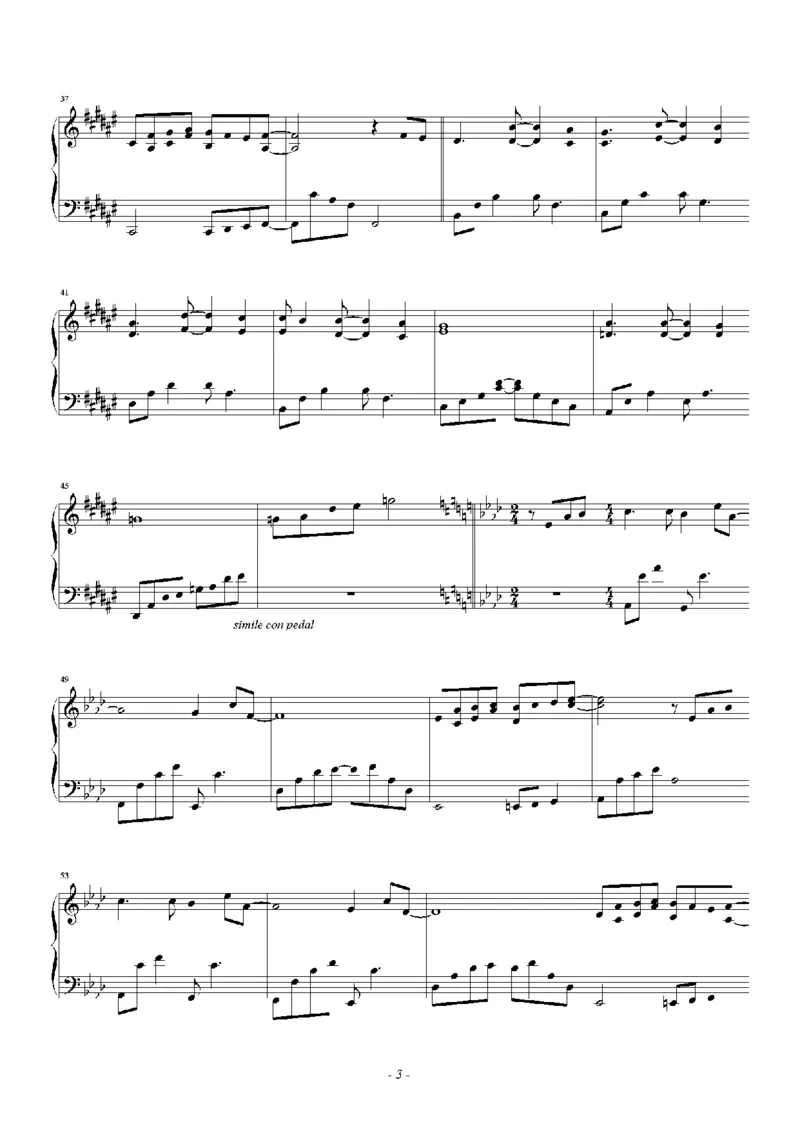 39、班得瑞钢琴谱1（45页，共10首）_一万首著名钢琴曲谱哈农贝多芬合集视频教学电子版高清无水印可打印_3流行音乐谱_流行钢琴谱合集形式_高清PDF无水印