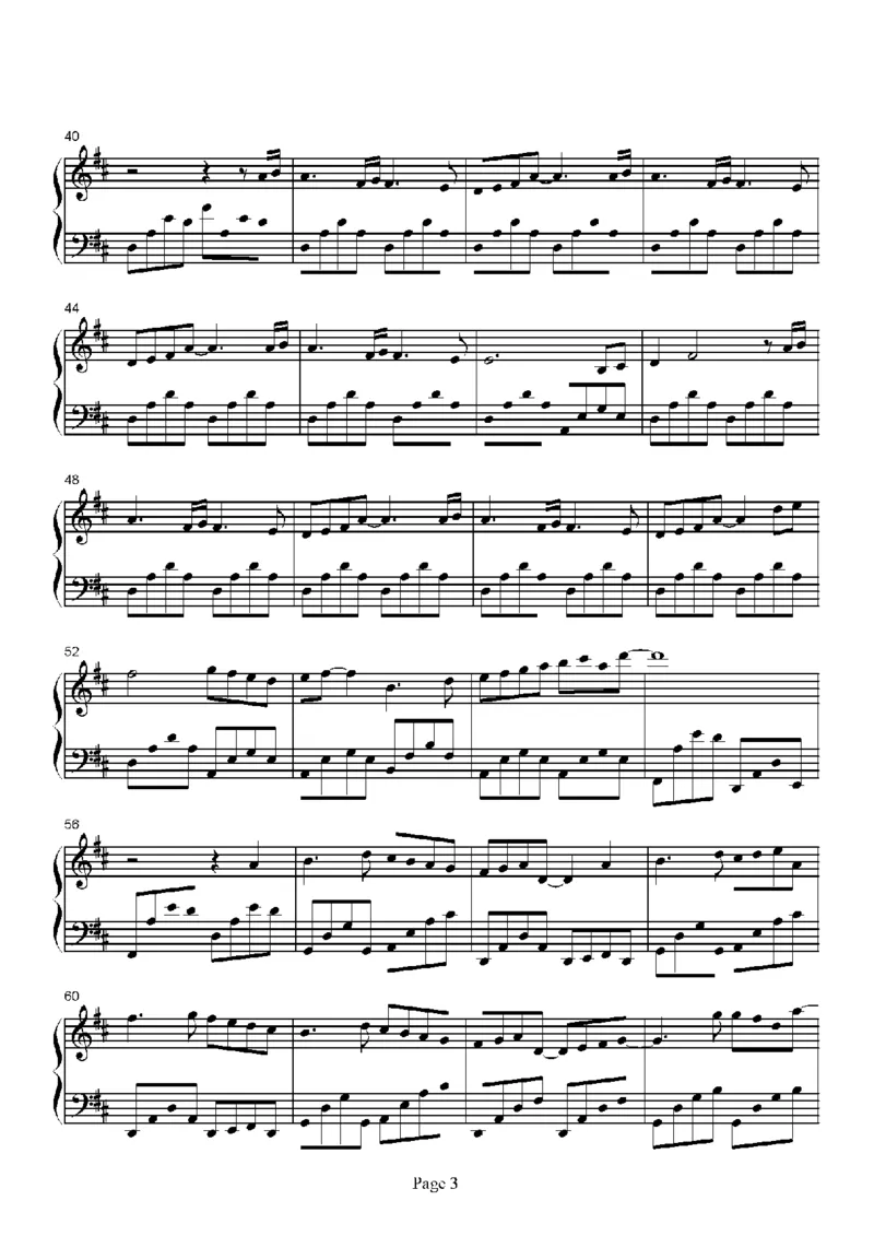 39、班得瑞钢琴谱1（45页，共10首）_一万首著名钢琴曲谱哈农贝多芬合集视频教学电子版高清无水印可打印_3流行音乐谱_流行钢琴谱合集形式_高清PDF无水印