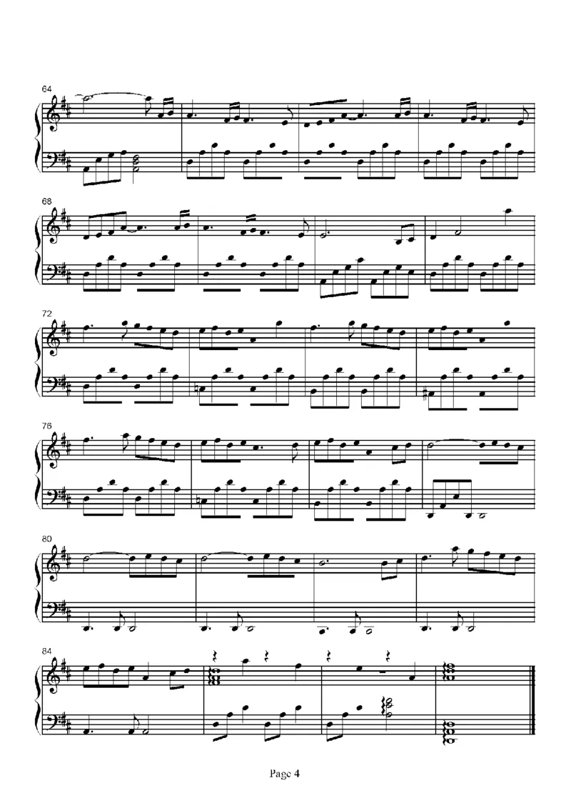 39、班得瑞钢琴谱1（45页，共10首）_一万首著名钢琴曲谱哈农贝多芬合集视频教学电子版高清无水印可打印_3流行音乐谱_流行钢琴谱合集形式_高清PDF无水印