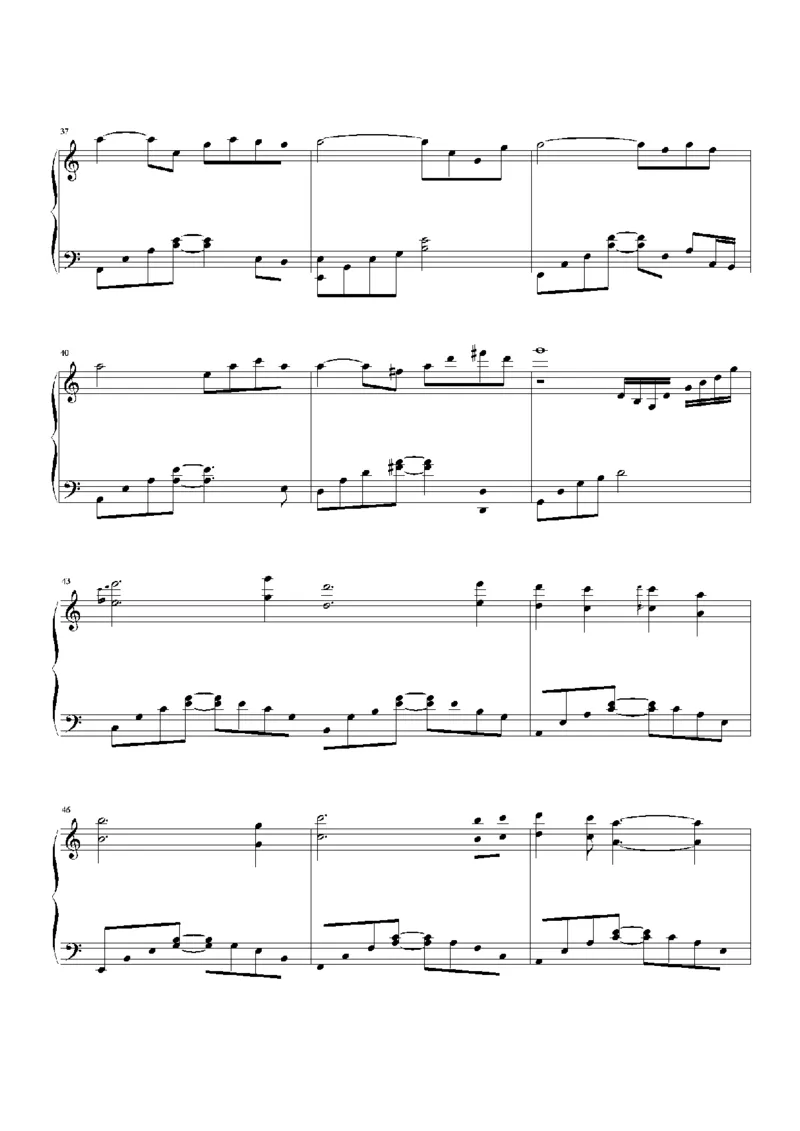 39、班得瑞钢琴谱1（45页，共10首）_一万首著名钢琴曲谱哈农贝多芬合集视频教学电子版高清无水印可打印_3流行音乐谱_流行钢琴谱合集形式_高清PDF无水印