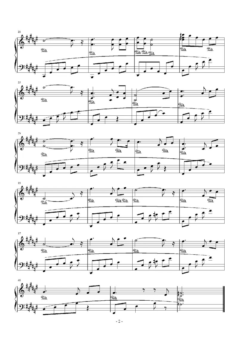 39、班得瑞钢琴谱1（45页，共10首）_一万首著名钢琴曲谱哈农贝多芬合集视频教学电子版高清无水印可打印_3流行音乐谱_流行钢琴谱合集形式_高清PDF无水印