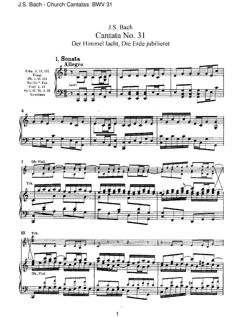 BWV31DerHimmellacht!dieErdejubilieret_一万首著名钢琴曲谱哈农贝多芬合集视频教学电子版高清无水印可打印_1古典钢琴知名音乐家谱_巴赫钢琴谱全集_J.S巴赫作品全集