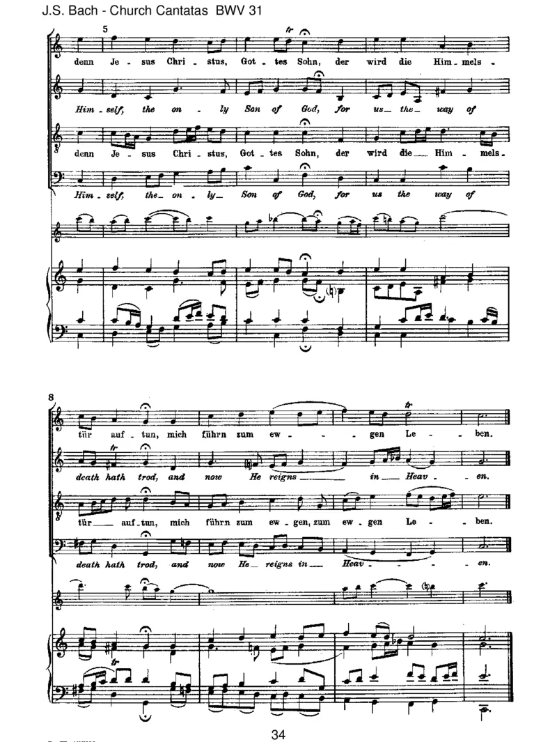 BWV31DerHimmellacht!dieErdejubilieret_一万首著名钢琴曲谱哈农贝多芬合集视频教学电子版高清无水印可打印_1古典钢琴知名音乐家谱_巴赫钢琴谱全集_J.S巴赫作品全集