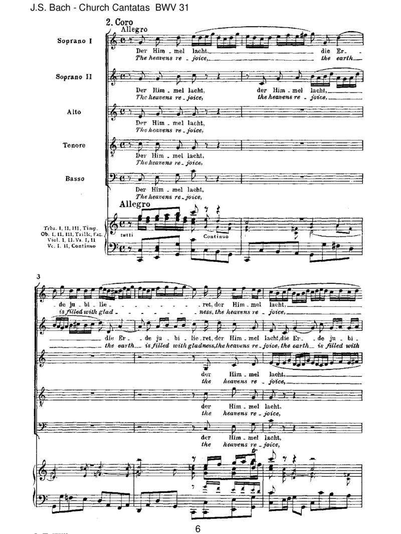 BWV31DerHimmellacht!dieErdejubilieret_一万首著名钢琴曲谱哈农贝多芬合集视频教学电子版高清无水印可打印_1古典钢琴知名音乐家谱_巴赫钢琴谱全集_J.S巴赫作品全集