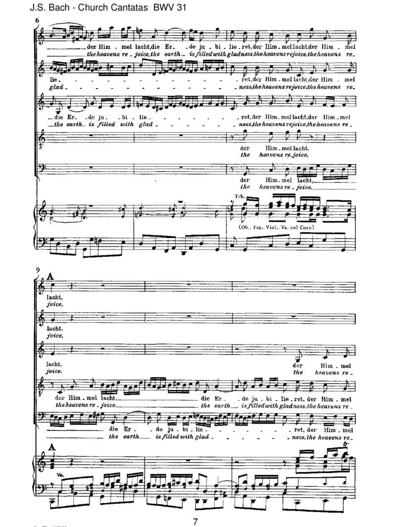 BWV31DerHimmellacht!dieErdejubilieret_一万首著名钢琴曲谱哈农贝多芬合集视频教学电子版高清无水印可打印_1古典钢琴知名音乐家谱_巴赫钢琴谱全集_J.S巴赫作品全集