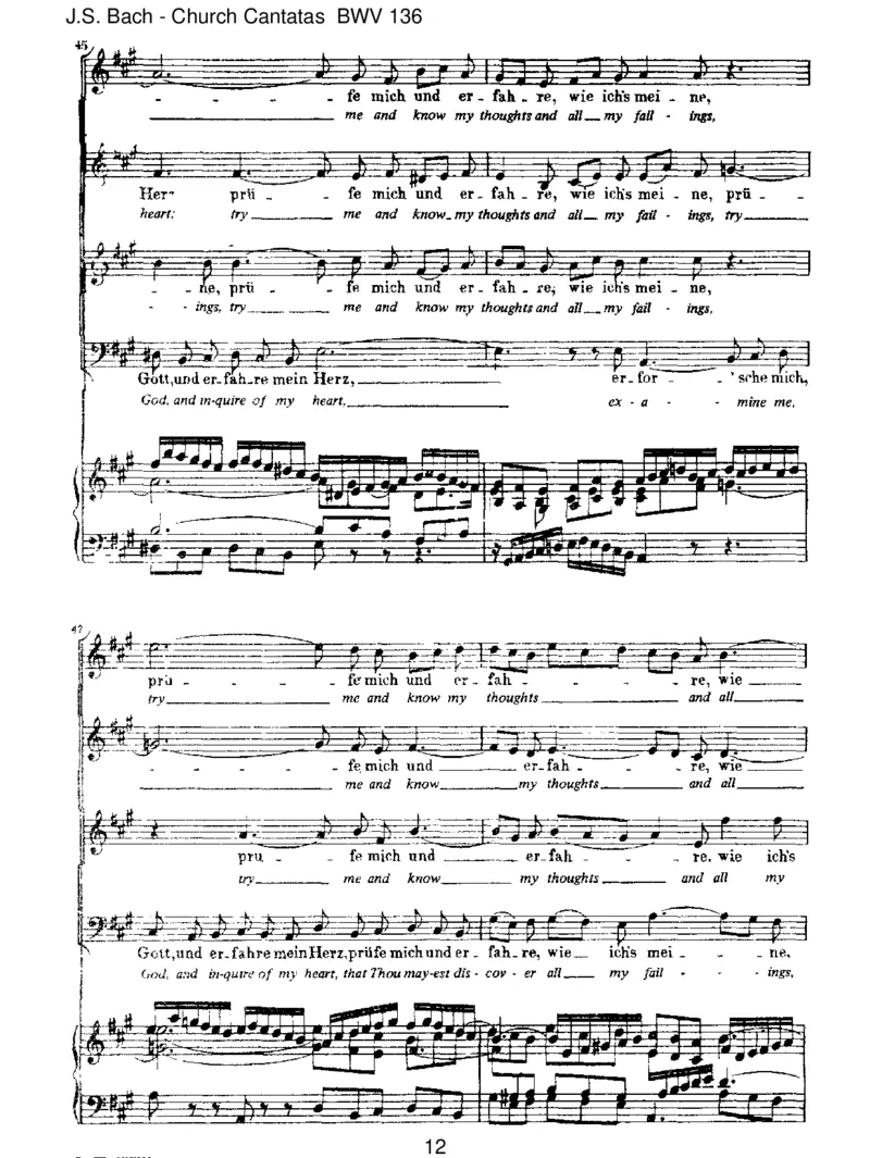 BWV136Erforschemich,Gott,underfahremeinHerze_一万首著名钢琴曲谱哈农贝多芬合集视频教学电子版高清无水印可打印_1古典钢琴知名音乐家谱_巴赫钢琴谱全集_J.S巴赫作品全集