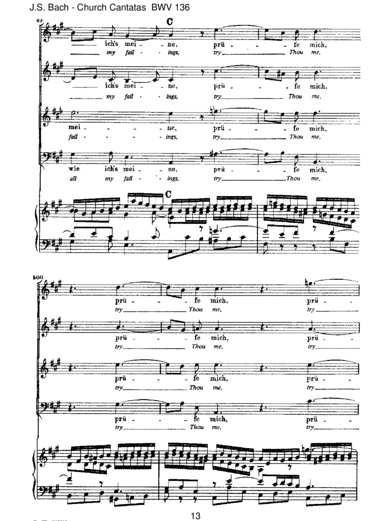BWV136Erforschemich,Gott,underfahremeinHerze_一万首著名钢琴曲谱哈农贝多芬合集视频教学电子版高清无水印可打印_1古典钢琴知名音乐家谱_巴赫钢琴谱全集_J.S巴赫作品全集