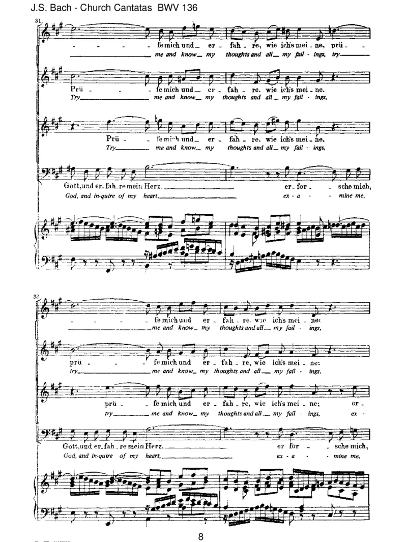 BWV136Erforschemich,Gott,underfahremeinHerze_一万首著名钢琴曲谱哈农贝多芬合集视频教学电子版高清无水印可打印_1古典钢琴知名音乐家谱_巴赫钢琴谱全集_J.S巴赫作品全集