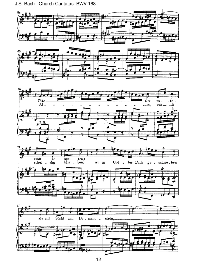 BWV168TueRechnung!Donnerwort_一万首著名钢琴曲谱哈农贝多芬合集视频教学电子版高清无水印可打印_1古典钢琴知名音乐家谱_巴赫钢琴谱全集_J.S巴赫作品全集_JohannSebastianBach(1685-1750)巴赫