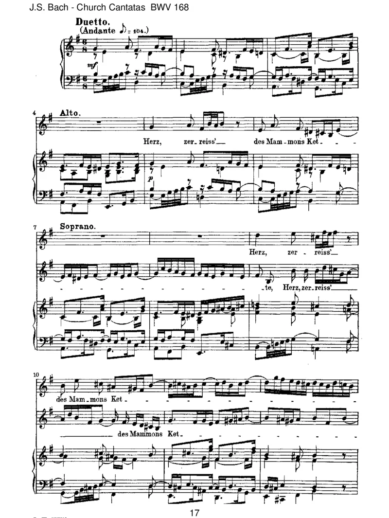 BWV168TueRechnung!Donnerwort_一万首著名钢琴曲谱哈农贝多芬合集视频教学电子版高清无水印可打印_1古典钢琴知名音乐家谱_巴赫钢琴谱全集_J.S巴赫作品全集_JohannSebastianBach(1685-1750)巴赫