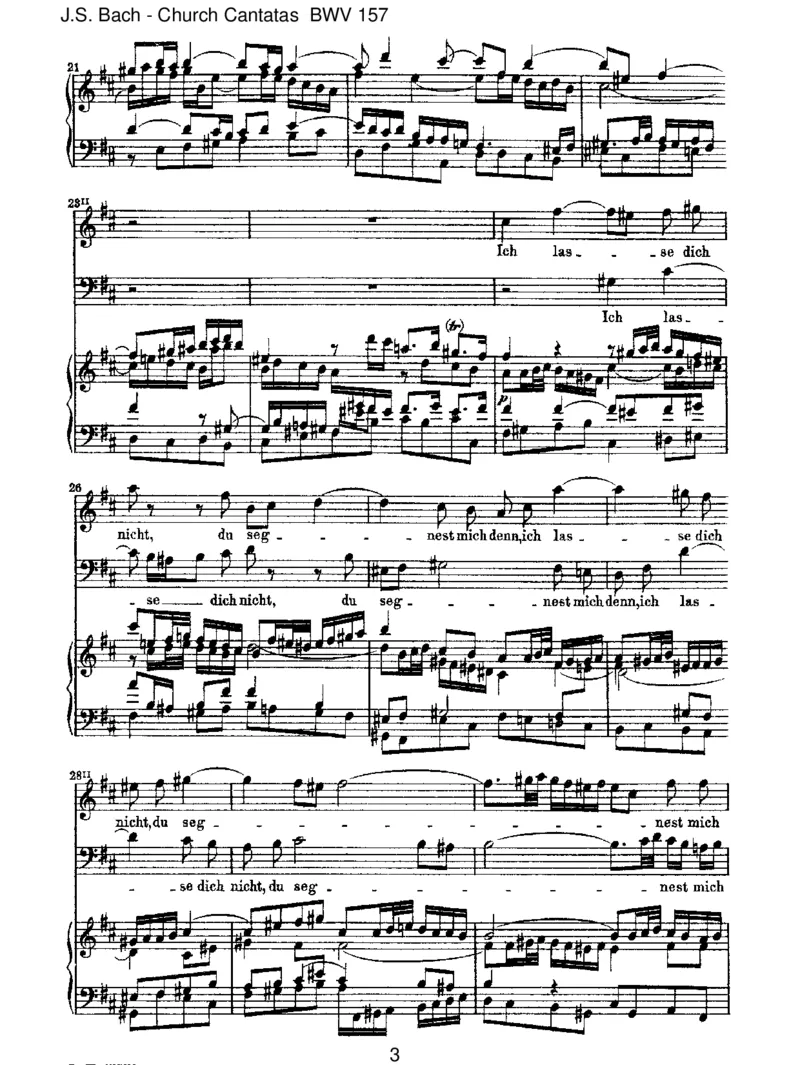 BWV157Ichlassedichnicht,dusegnestmichdenn_一万首著名钢琴曲谱哈农贝多芬合集视频教学电子版高清无水印可打印_1古典钢琴知名音乐家谱_巴赫钢琴谱全集_J.S巴赫作品全集