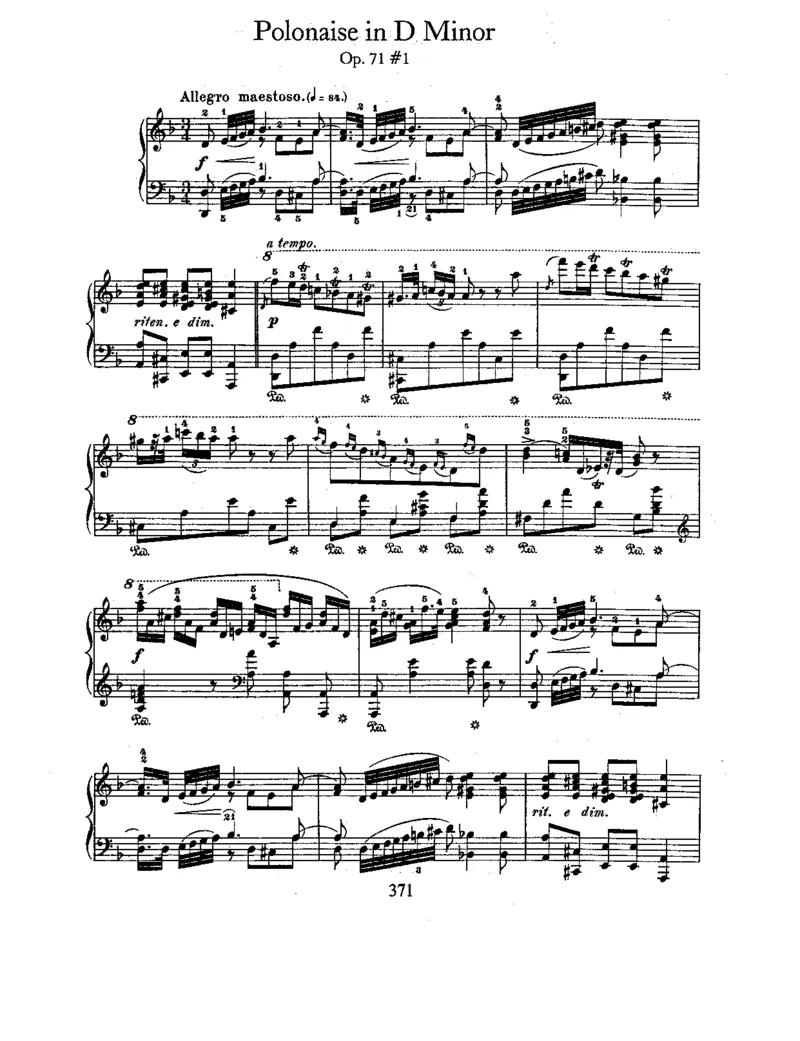 3Polonaises,Op71_一万首著名钢琴曲谱哈农贝多芬合集视频教学电子版高清无水印可打印_1古典钢琴知名音乐家谱_肖邦钢琴谱全集_波兰舞曲