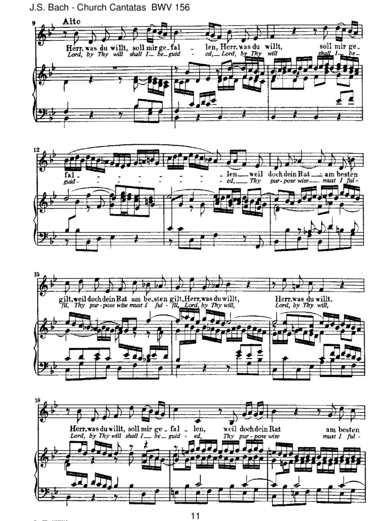 BWV156Ichsteh'miteinemFussimGrabe_一万首著名钢琴曲谱哈农贝多芬合集视频教学电子版高清无水印可打印_1古典钢琴知名音乐家谱_巴赫钢琴谱全集_J.S巴赫作品全集