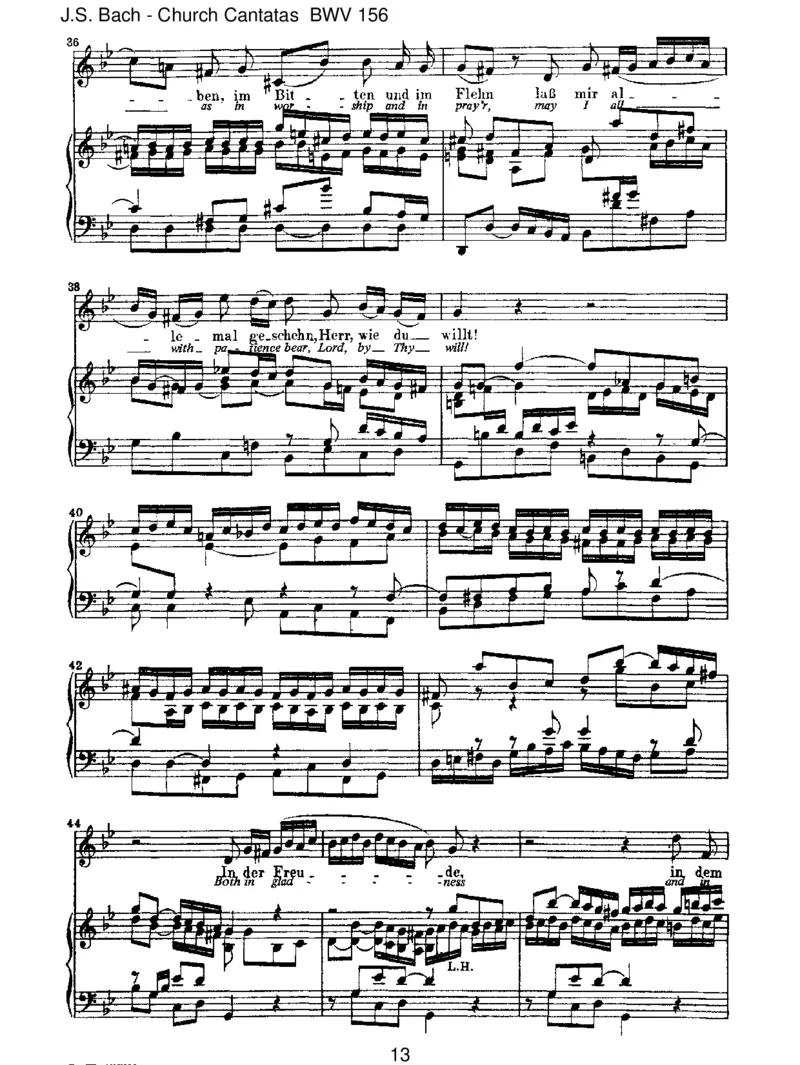 BWV156Ichsteh'miteinemFussimGrabe_一万首著名钢琴曲谱哈农贝多芬合集视频教学电子版高清无水印可打印_1古典钢琴知名音乐家谱_巴赫钢琴谱全集_J.S巴赫作品全集