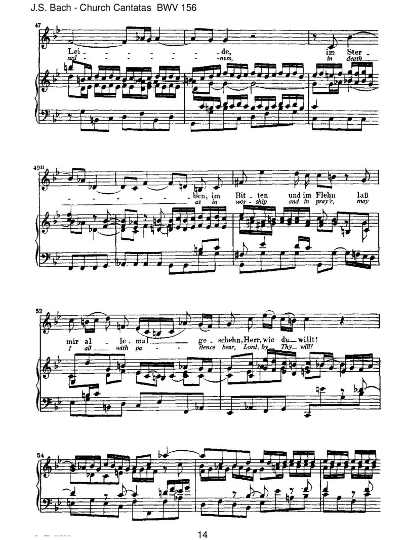 BWV156Ichsteh'miteinemFussimGrabe_一万首著名钢琴曲谱哈农贝多芬合集视频教学电子版高清无水印可打印_1古典钢琴知名音乐家谱_巴赫钢琴谱全集_J.S巴赫作品全集
