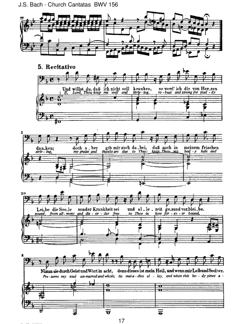 BWV156Ichsteh'miteinemFussimGrabe_一万首著名钢琴曲谱哈农贝多芬合集视频教学电子版高清无水印可打印_1古典钢琴知名音乐家谱_巴赫钢琴谱全集_J.S巴赫作品全集