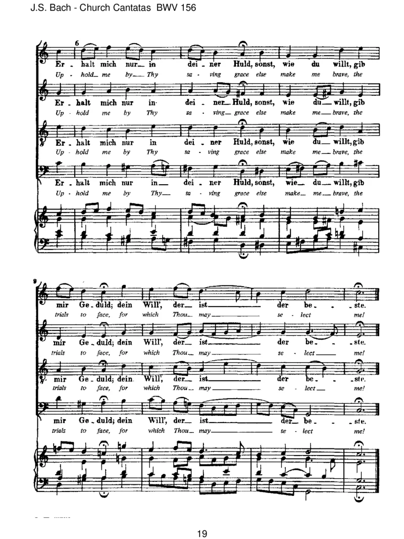 BWV156Ichsteh'miteinemFussimGrabe_一万首著名钢琴曲谱哈农贝多芬合集视频教学电子版高清无水印可打印_1古典钢琴知名音乐家谱_巴赫钢琴谱全集_J.S巴赫作品全集