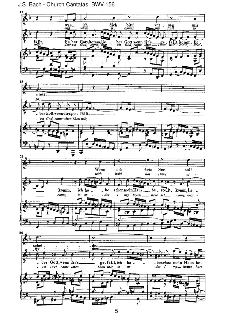 BWV156Ichsteh'miteinemFussimGrabe_一万首著名钢琴曲谱哈农贝多芬合集视频教学电子版高清无水印可打印_1古典钢琴知名音乐家谱_巴赫钢琴谱全集_J.S巴赫作品全集