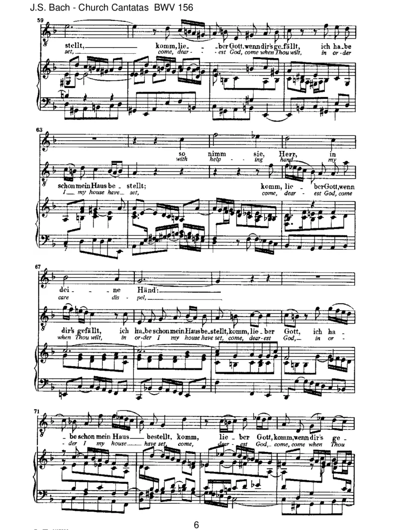 BWV156Ichsteh'miteinemFussimGrabe_一万首著名钢琴曲谱哈农贝多芬合集视频教学电子版高清无水印可打印_1古典钢琴知名音乐家谱_巴赫钢琴谱全集_J.S巴赫作品全集