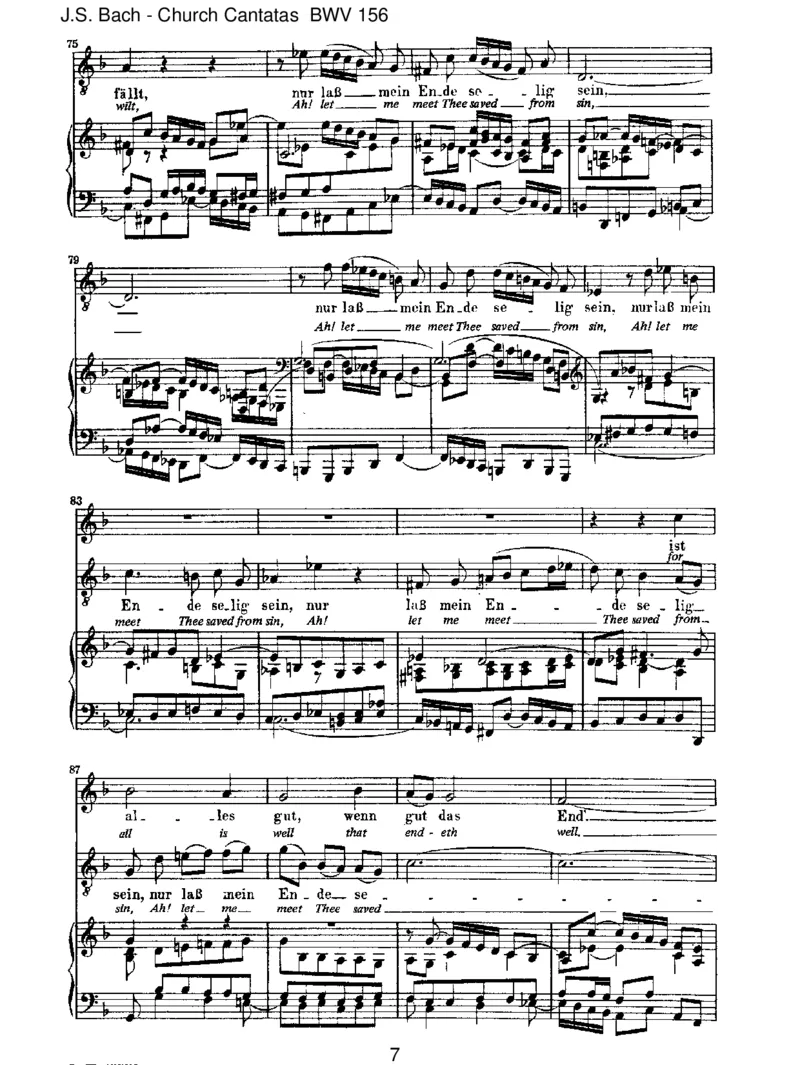 BWV156Ichsteh'miteinemFussimGrabe_一万首著名钢琴曲谱哈农贝多芬合集视频教学电子版高清无水印可打印_1古典钢琴知名音乐家谱_巴赫钢琴谱全集_J.S巴赫作品全集