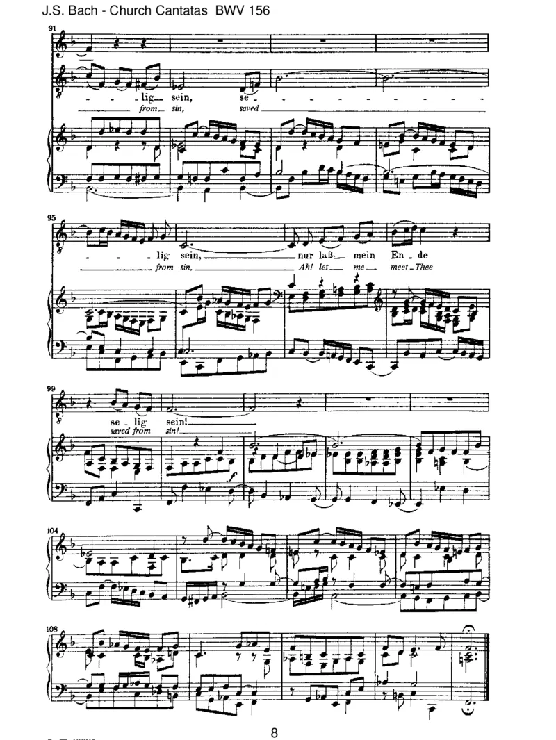 BWV156Ichsteh'miteinemFussimGrabe_一万首著名钢琴曲谱哈农贝多芬合集视频教学电子版高清无水印可打印_1古典钢琴知名音乐家谱_巴赫钢琴谱全集_J.S巴赫作品全集