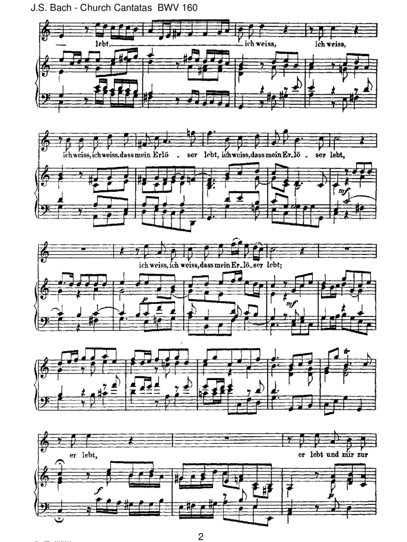 BWV160Ichweiss,dassmeinErl_serlebt(Spurious,byTelemann)_一万首著名钢琴曲谱哈农贝多芬合集视频教学电子版高清无水印可打印_1古典钢琴知名音乐家谱_巴赫钢琴谱全集_J.S巴赫作品全集