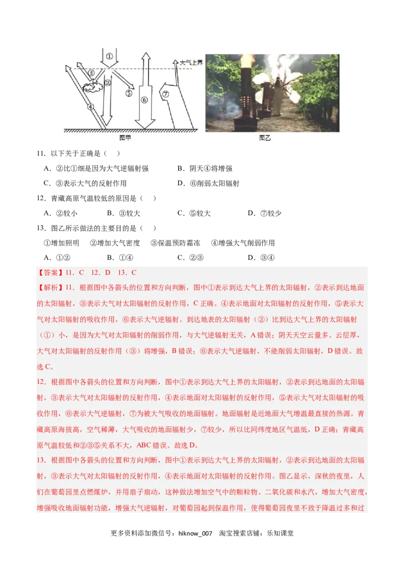 第二章地球上的大气（A卷&bull;单元考点）-2022-2023学年高一地理上学期同步单元卷（人教版2019必修第一册）（解析版）_E015高中全科试卷_地理试题_必修1_1.单元测试