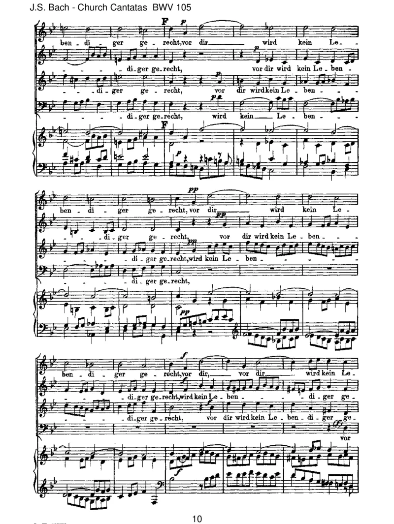 BWV105Herr,gehenichtinsGericht_一万首著名钢琴曲谱哈农贝多芬合集视频教学电子版高清无水印可打印_1古典钢琴知名音乐家谱_巴赫钢琴谱全集_J.S巴赫作品全集_JohannSebastianBach(1685-1750)巴赫